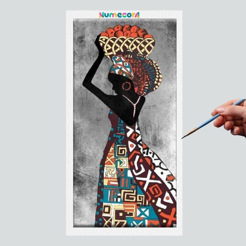 Pintura Terapêutica Numerada - Mulheres Africanas 1