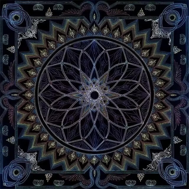 Pintura Terapêutica com Diamantes - Mandala Teia