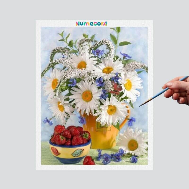 Pintura Terapêutica Numerada - Margaridas