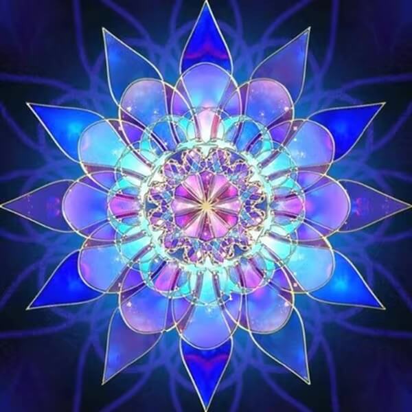 Pintura Terapêutica com Diamantes - Mandala Vidro
