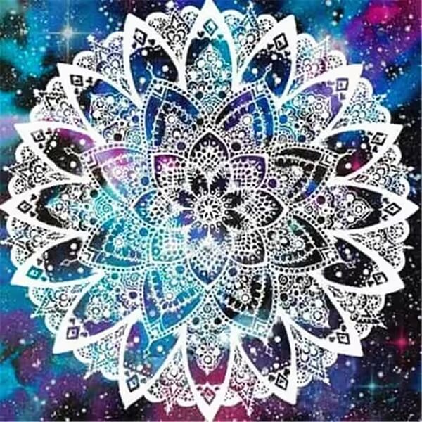 Pintura Terapêutica com Diamantes - Mandala Cristal