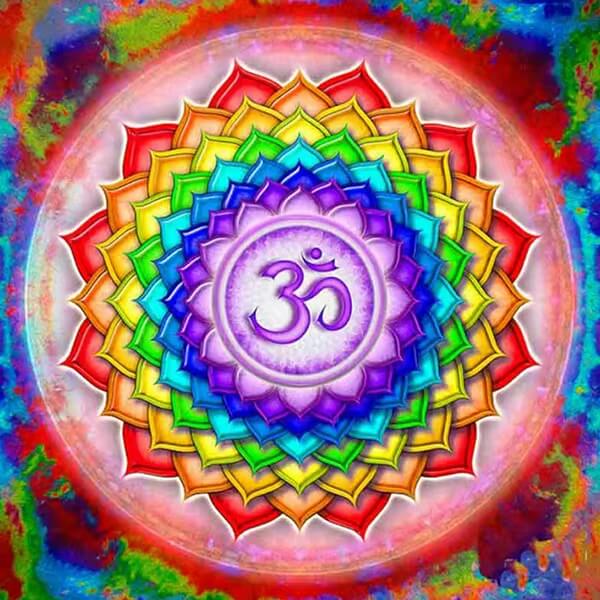 Pintura Terapêutica com Diamantes - Mandala Ohm