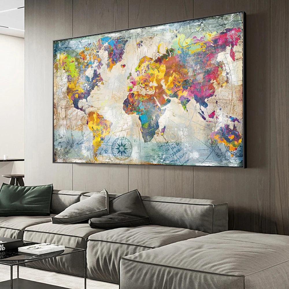 Pintura Terapêutica com Diamantes - Mapas - Numecora