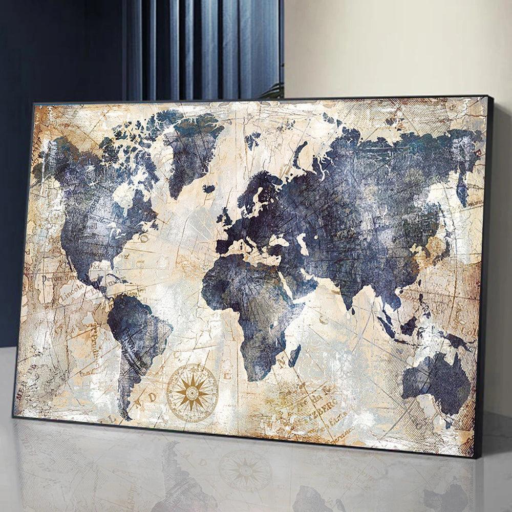 Pintura Terapêutica com Diamantes - Mapas - Numecora
