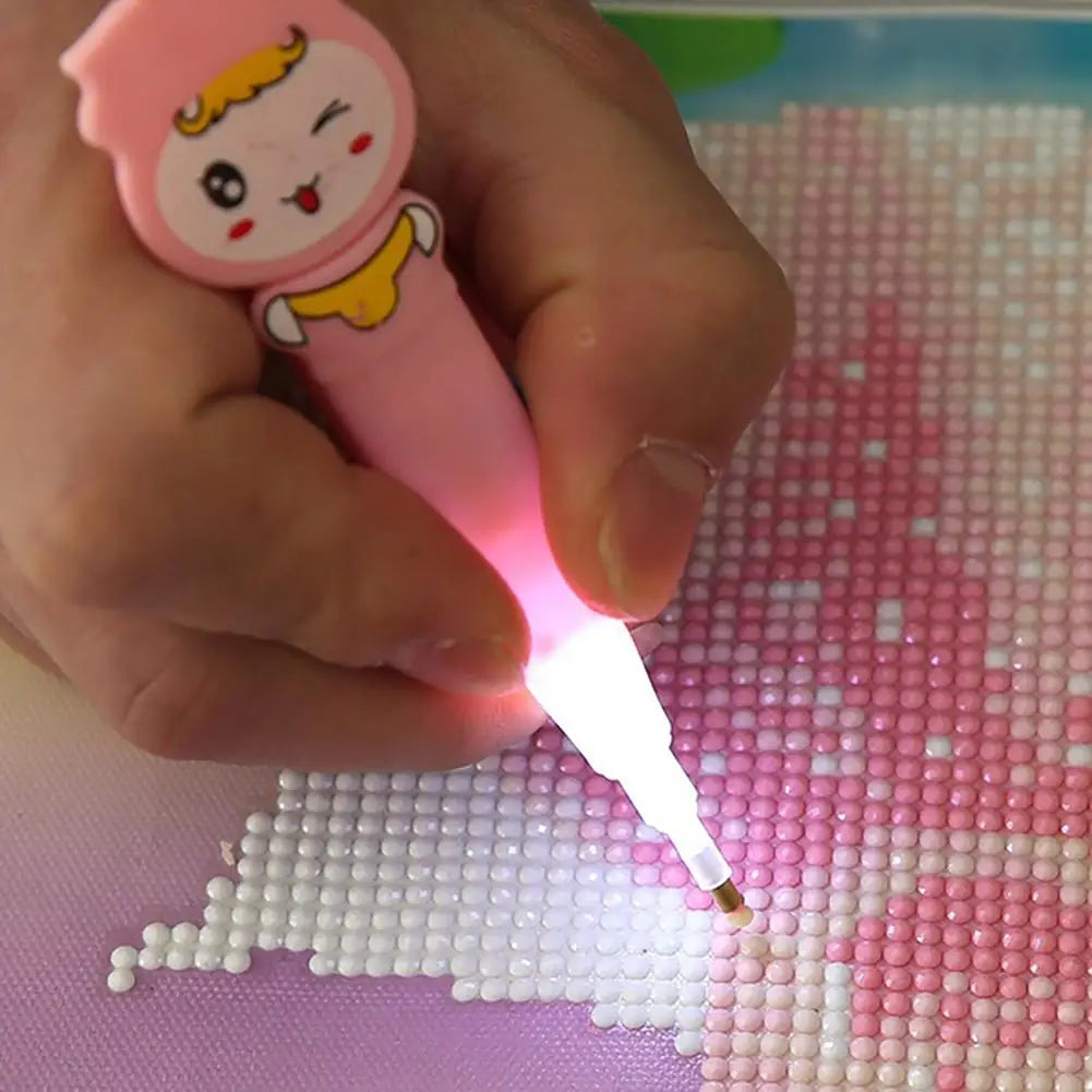 Acessório - Caneta LED - Animada - Pintura Terapêutica com Diamantes