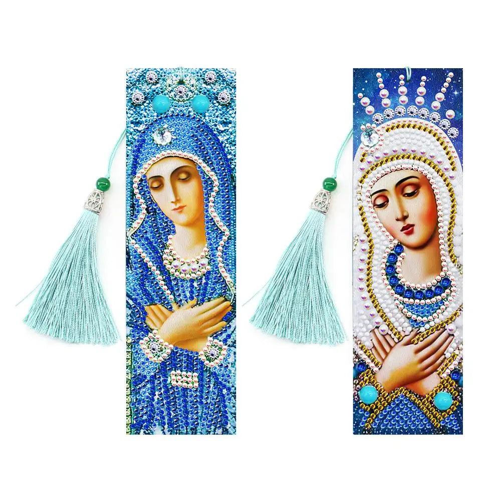Marcador de Páginas 2Un - Diamante Redondo - Pintura Terapêutica com Diamantes - Nossa Senhora