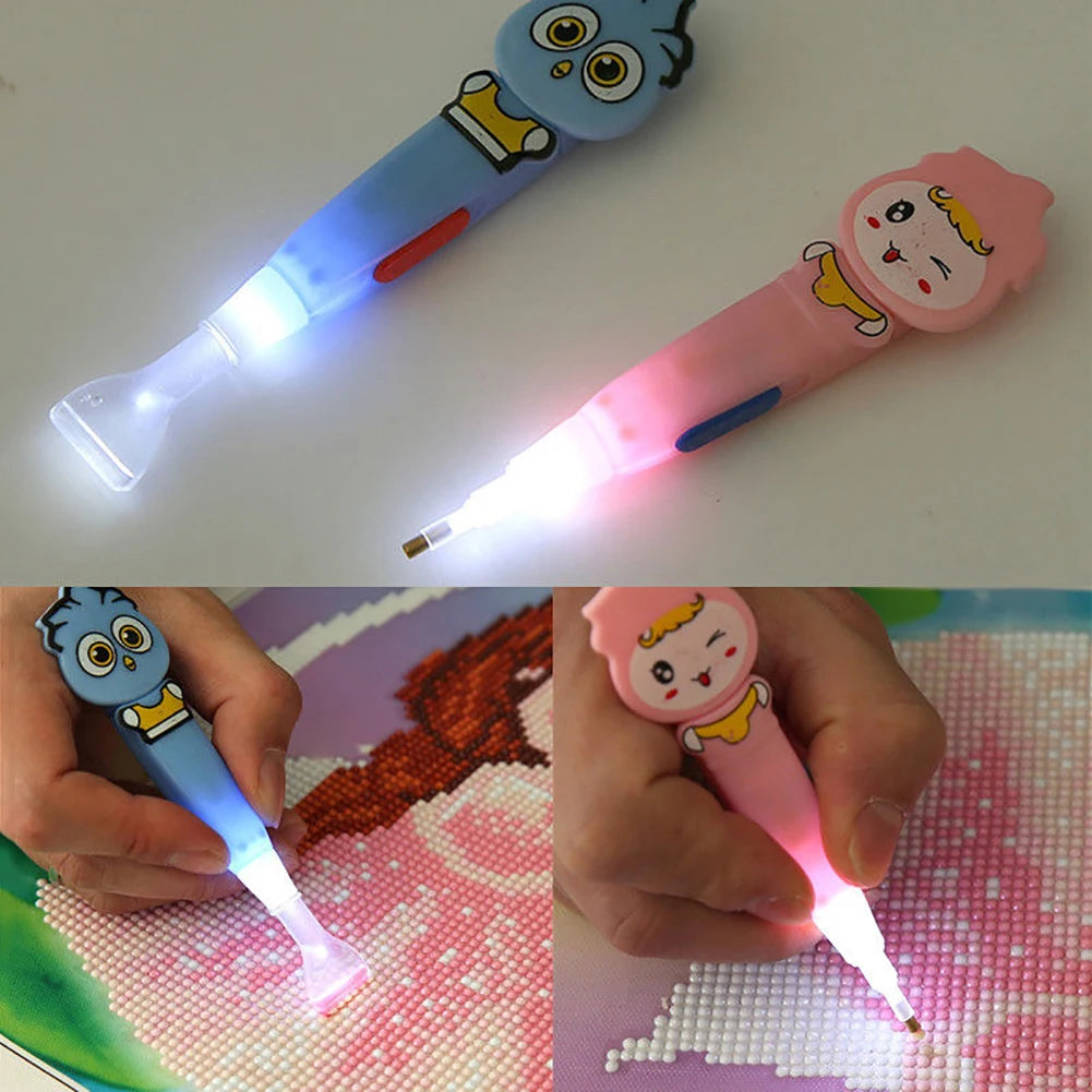 Acessório - Caneta LED - Animada - Pintura Terapêutica com Diamantes