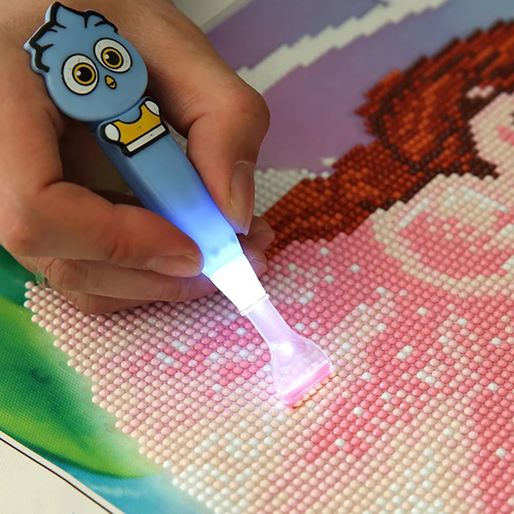Acessório - Caneta LED - Animada - Pintura Terapêutica com Diamantes