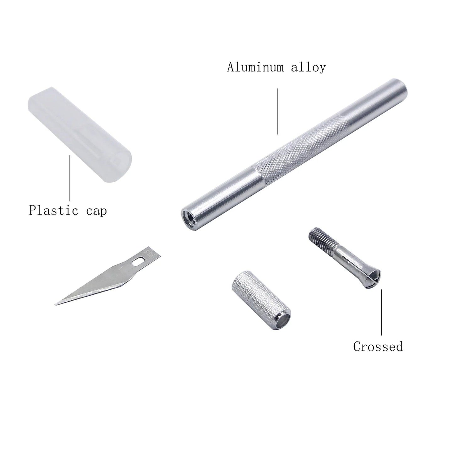 Acessório - Caneta De Aluminio Para Corte - Estilete - Pintura Terapêutica com Diamantes