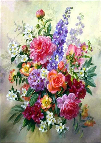 Pintura Terapêutica Numerada - Buque de Flores