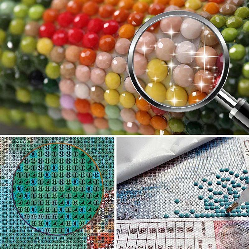 Pintura Terapêutica com Diamantes - Árvore colorida - Tela 100% Preenchida