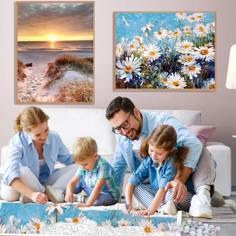Pintura Terapêutica Numerada - Praias e Por do Sol - Numecora