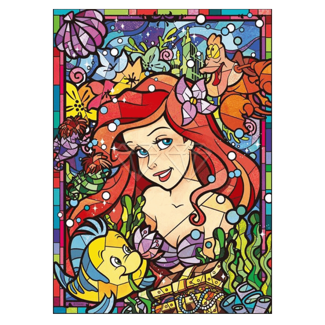 Pintura Terapêutica com Diamantes - Ariel - Tela 100% Preenchida - Numecora