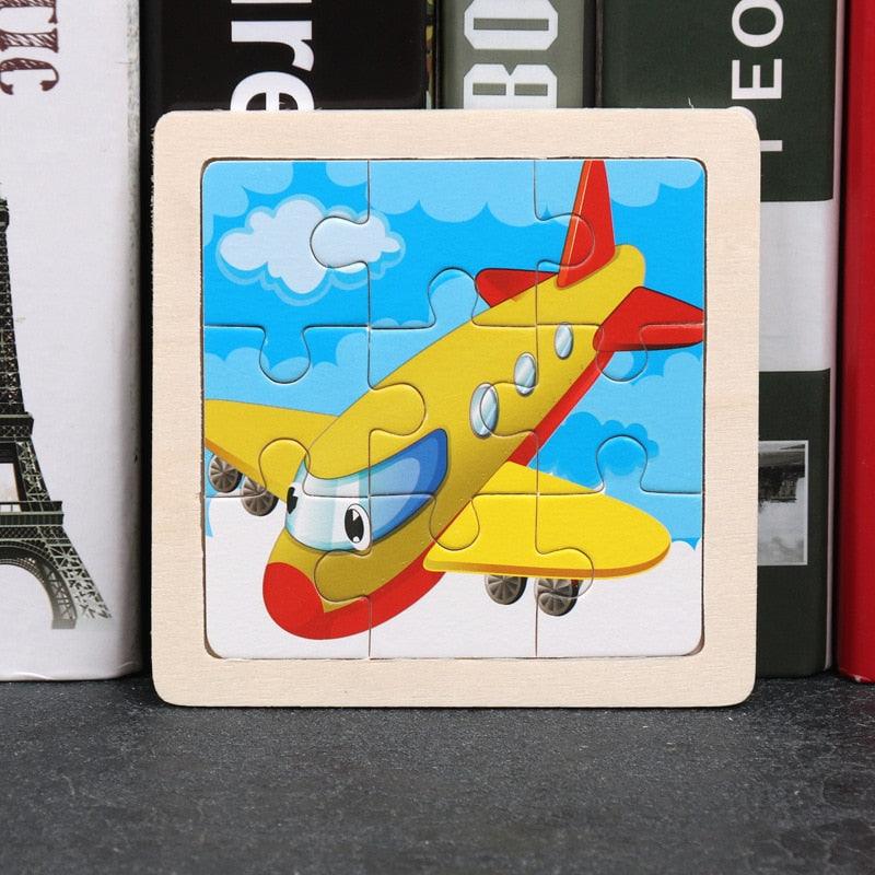 Quebra Cabeça Educacional Infantil Cartoon - Avião - Numecora