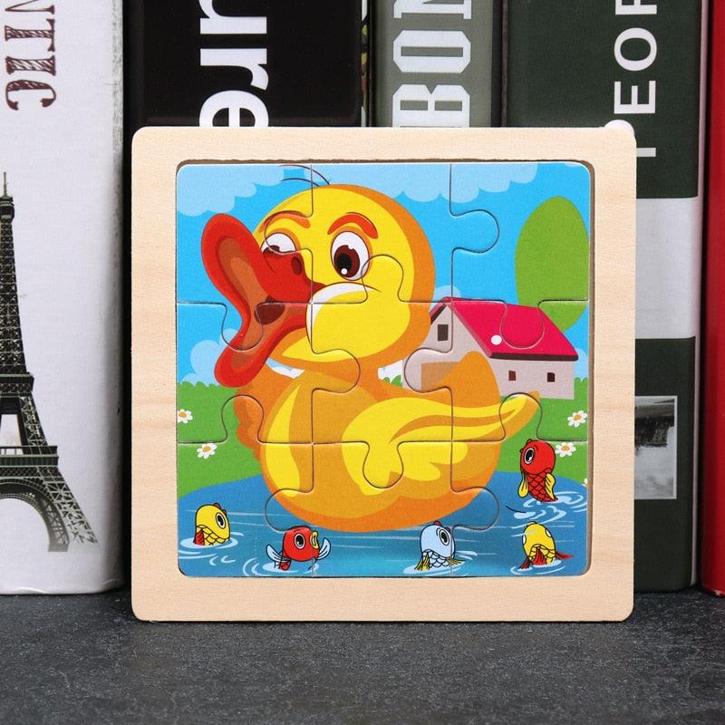 Quebra Cabeça Educacional Infantil Cartoon - Pato - Numecora