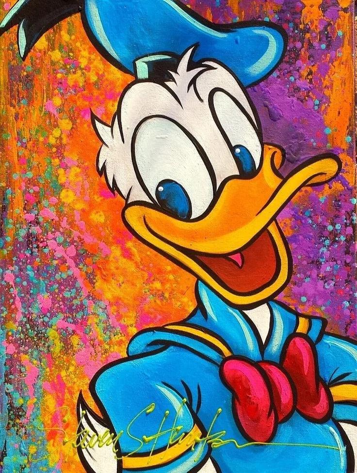 Pintura Terapêutica com Diamantes - Pato Donald