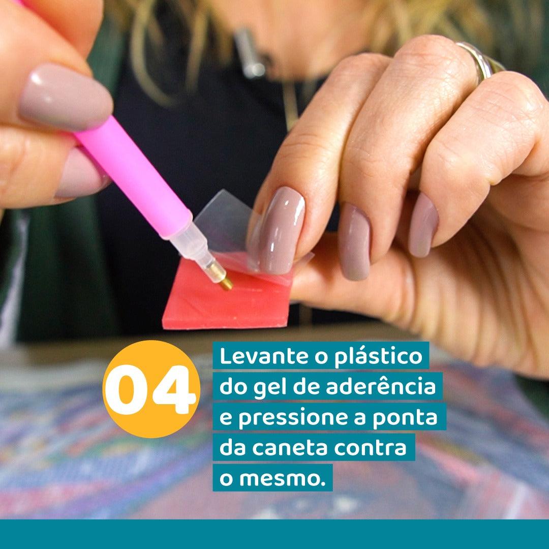 Pintura Terapêutica com Diamantes - Bela e a Fera- Tela 100% Preenchida - Numecora