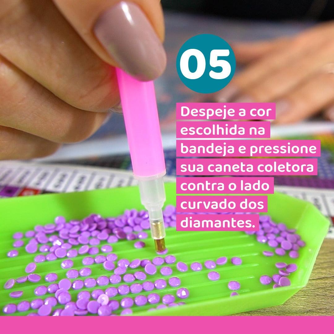 Pintura Terapêutica com Diamantes - Bela e a Fera- Tela 100% Preenchida - Numecora