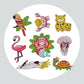 Pintura Terapêutica com Diamantes - Stickers 8Un - Diamante Redondo -  Animais