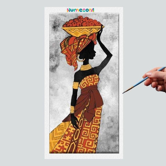 Pintura Terapêutica Numerada - Mulheres Africanas 3