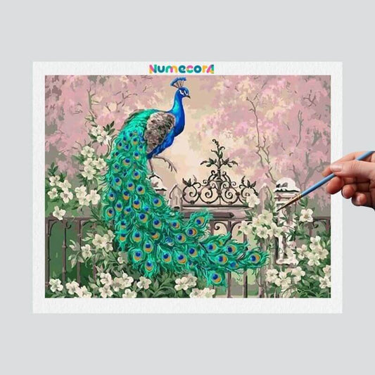 Pintura Terapêutica Numerada - Pavão