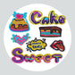 Pintura Terapêutica com Diamantes - Stickers 7Un - Diamante Redondo - Cakes