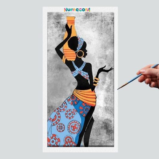 Pintura Terapêutica Numerada - Mulheres Africanas 2