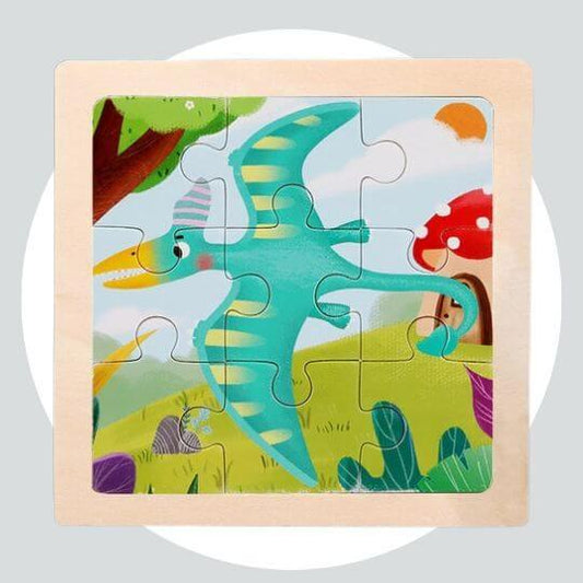 Quebra Cabeça Educacional Infantil Cartoon - Dinossauro voador
