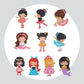 Pintura Terapêutica com Diamantes - Stickers 10Un - Diamante Redondo - Meninas