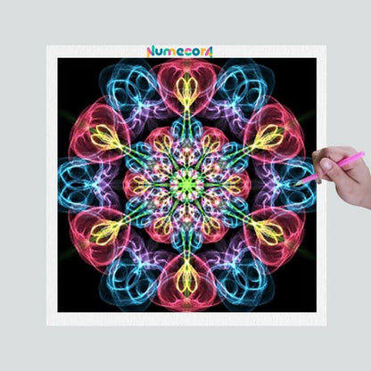 Pintura Terapêutica com Diamantes - Mandala Luminosa