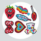 Pintura Terapêutica com Diamantes - Stickers 7Un - Diamante Redondo - Morango
