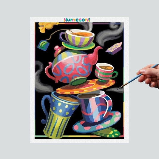 Pintura Terapêutica Numerada - Bule de Chá