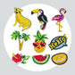 Pintura Terapêutica com Diamantes - Stickers 9Un - Diamante Redondo - Verão