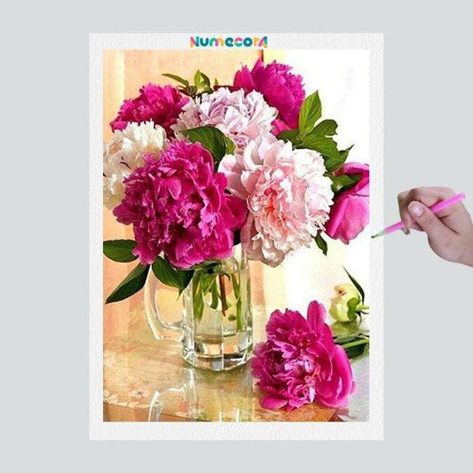 Pintura Terapêutica com Diamantes - Buque de Flores