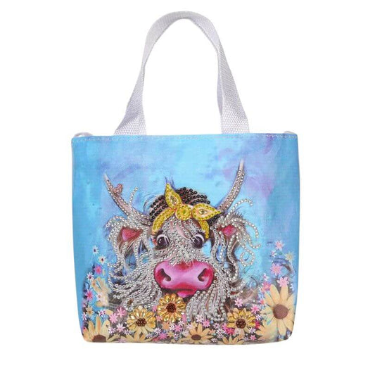 Pintura Terapêutica com Diamantes - Bolsa com Alça Alterável - Vaquinha