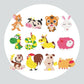 Pintura Terapêutica com Diamantes - Stickers 12Un - Diamante Redondo - Animais