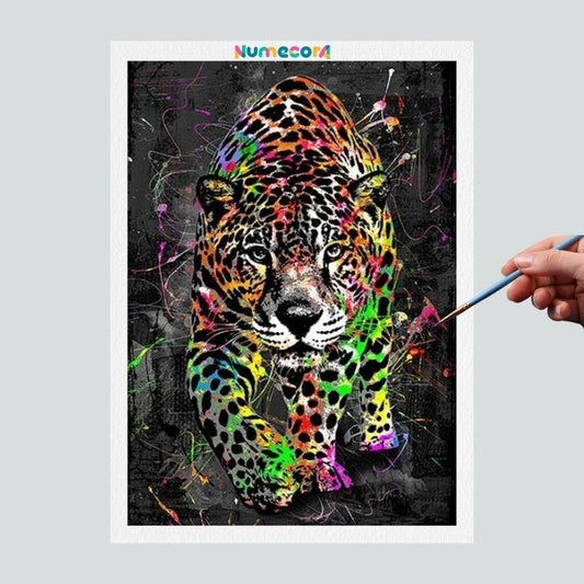 Pintura Terapêutica Numerada - Animais Artísticos - Onça Pintada