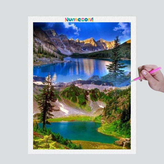 Pintura Terapêutica com Diamantes - Natureza Perfeita  - Tela 100% Preenchida