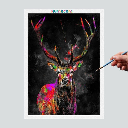 Pintura Terapêutica Numerada - Animais Artísticos - Veado