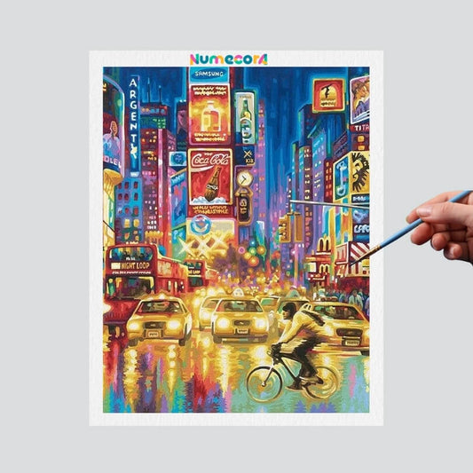 Pintura Terapêutica Numerada - Noite na Times Square