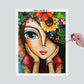 Pintura Terapêutica com Diamantes  - Menina e Girassol