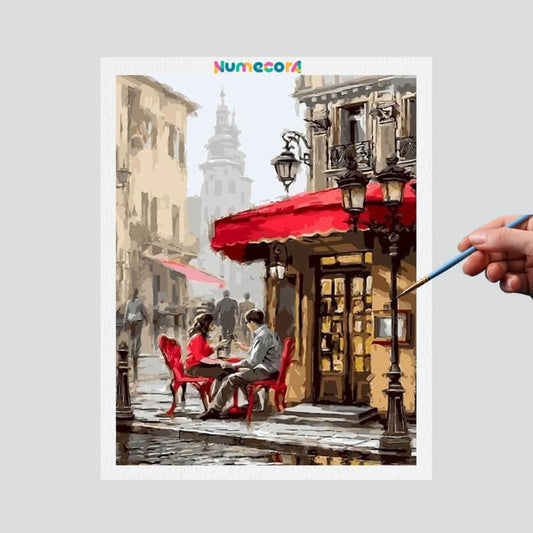 Pintura Terapêutica Numerada - Conversas no Café