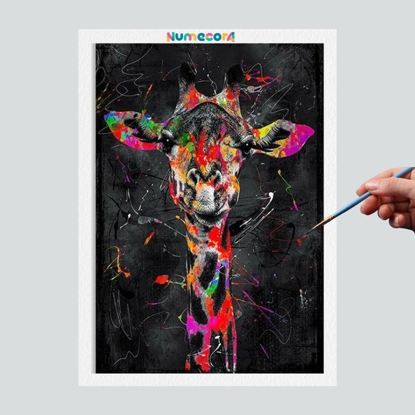 Pintura Terapêutica Numerada - Animais Artísticos - Girafa