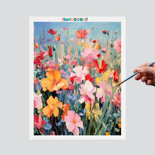 Pintura Terapêutica Numerada -  Campo de Flores