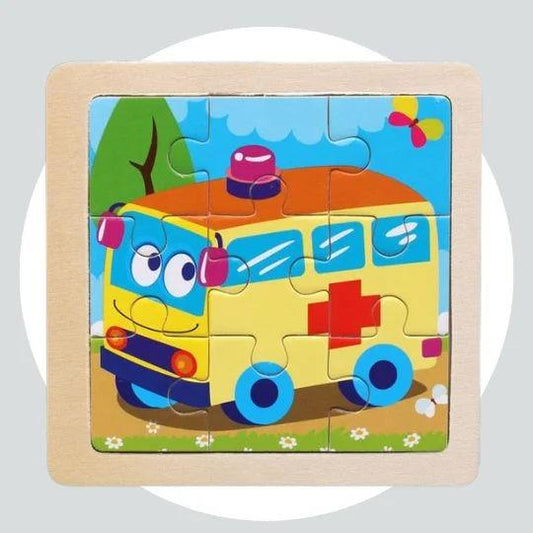 Quebra Cabeça Educacional Infantil Cartoon - Ambulância