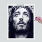 Pintura Terapêutica com Diamantes - Jesus com Coroa de Espinhos - Tela 100% Preenchida