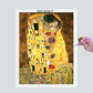 Pintura Terapêutica com Diamantes - O Beijo - Gustav Klimt - Tela 100% Preenchida