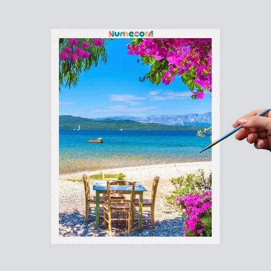 Pintura Terapêutica Numerada - Refugio à Beira Mar