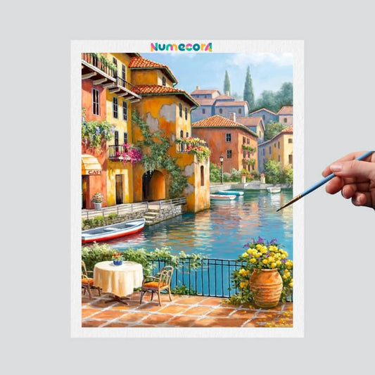 Pintura Terapêutica Numerada - Beleza Costeira na Itália