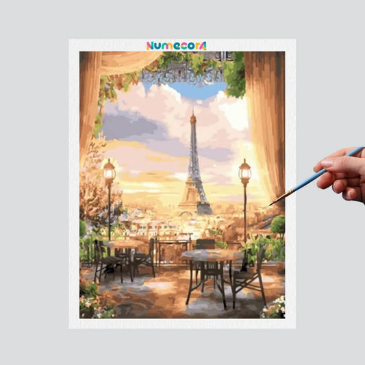 Pintura Terapêutica Numerada - Janela para Paris